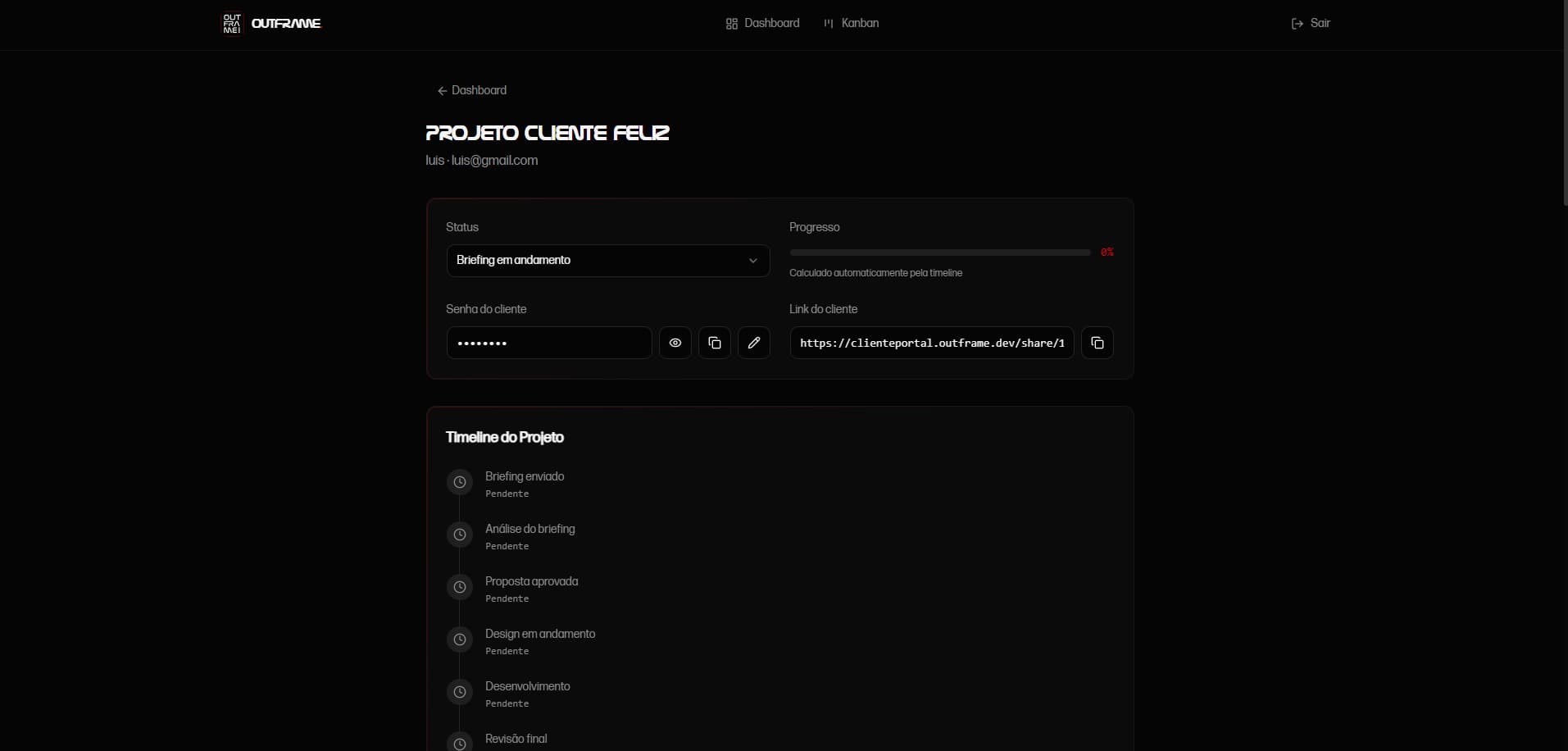 Portal Cliente Outframe preview